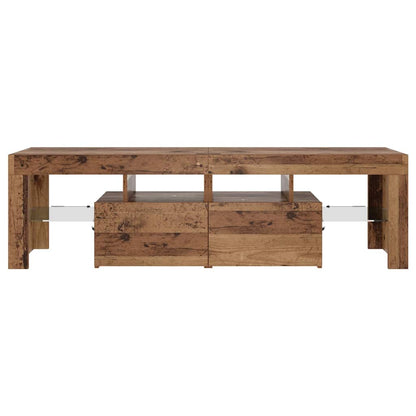 vidaXL TV-Schrank mit LED Altholz-Optik 140x36,5x40 cm Holzwerkstoff