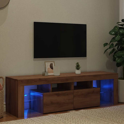 vidaXL Meuble TV avec LED chêne artisan 140x36,5x40 cm aggloméré