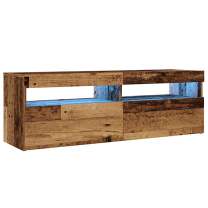 vidaXL TV-Schrank mit LED Altholz-Optik 120x35x40 cm Holzwerkstoff