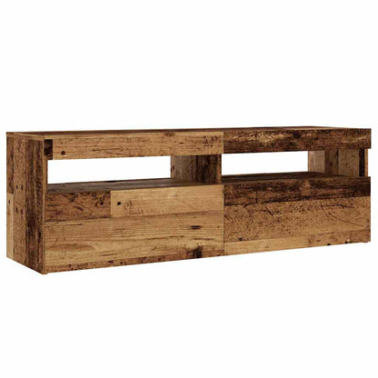 vidaXL TV-Schrank mit LED Altholz-Optik 120x35x40 cm Holzwerkstoff