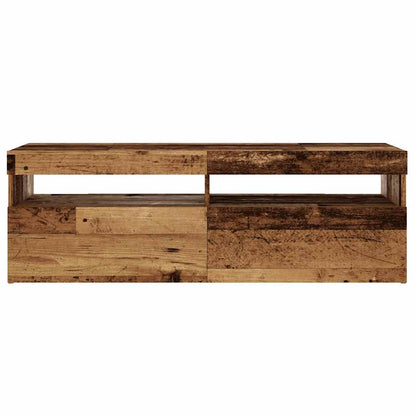 vidaXL TV-Schrank mit LED Altholz-Optik 120x35x40 cm Holzwerkstoff