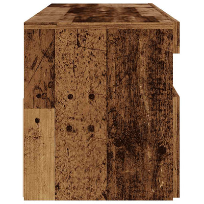 vidaXL TV-Schrank mit LED Altholz-Optik 120x35x40 cm Holzwerkstoff