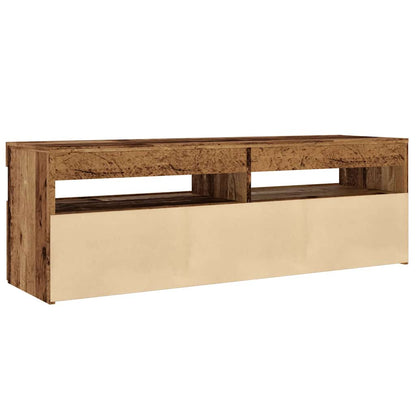 vidaXL TV-Schrank mit LED Altholz-Optik 120x35x40 cm Holzwerkstoff
