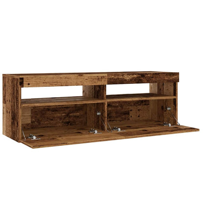 vidaXL TV-Schrank mit LED Altholz-Optik 120x35x40 cm Holzwerkstoff