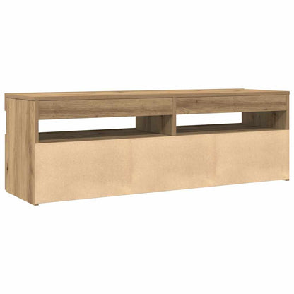 TV-Schrank mit LED Artisan-Eiche 120x35x40 cm Holzwerkstoff