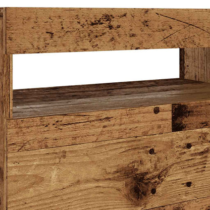 Meuble TV vidaXL avec lumières LED aspect bois de récupération 60x35x40 cm
