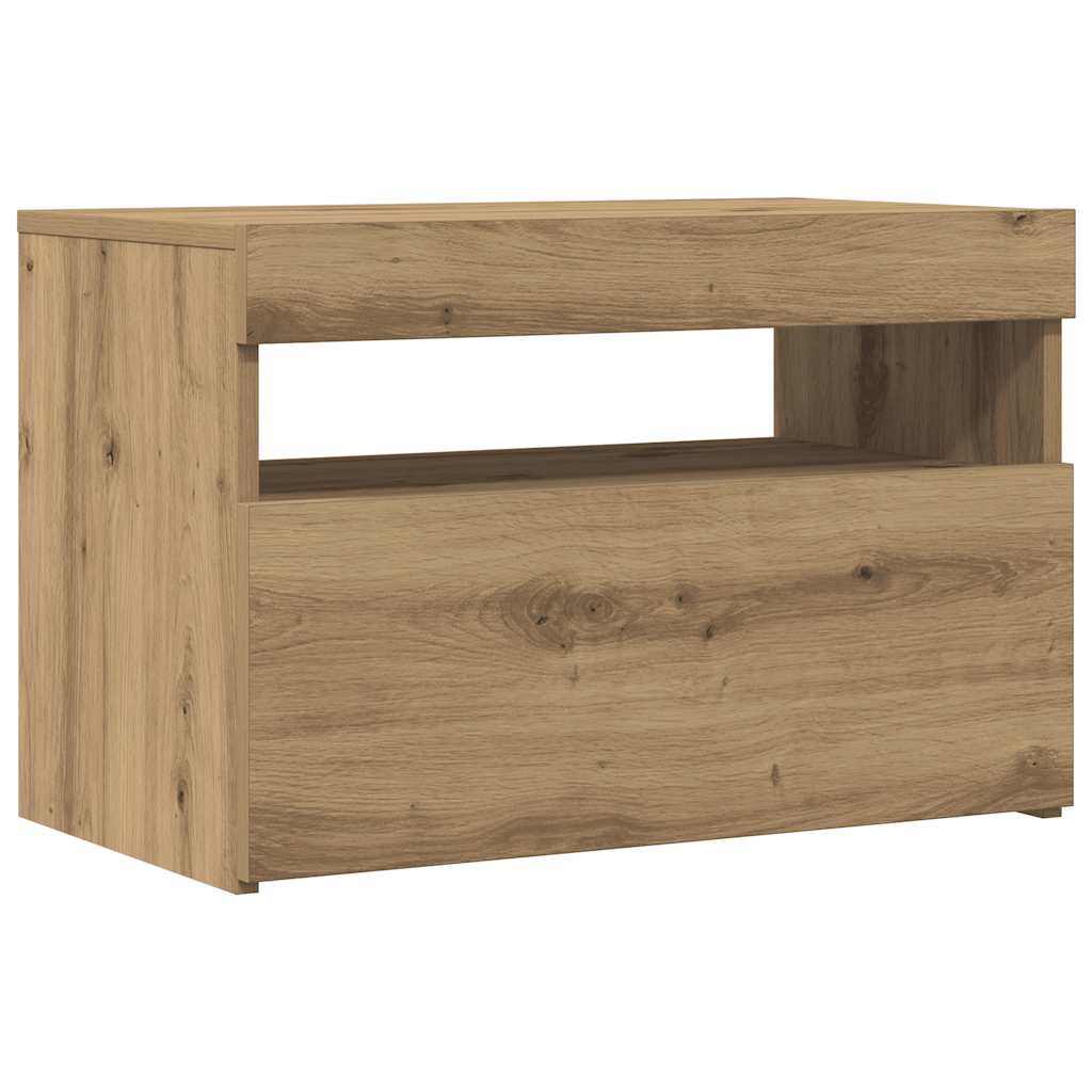 TV-Schrank mit LED-Leuchten Artisan-Eiche 60x35x40 cm