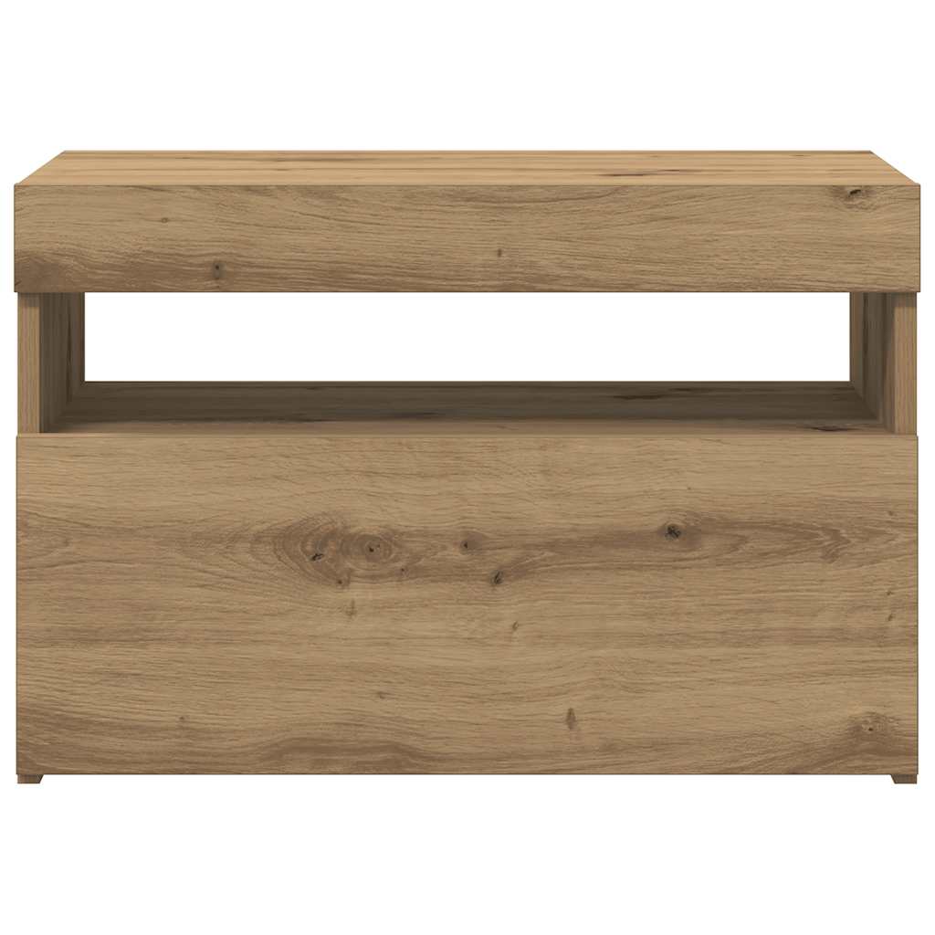 TV-Schrank mit LED-Leuchten Artisan-Eiche 60x35x40 cm