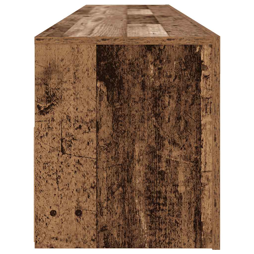 Meuble TV vidaXL avec LED aspect bois de récupération 120x35x40 cm bois d'ingénierie