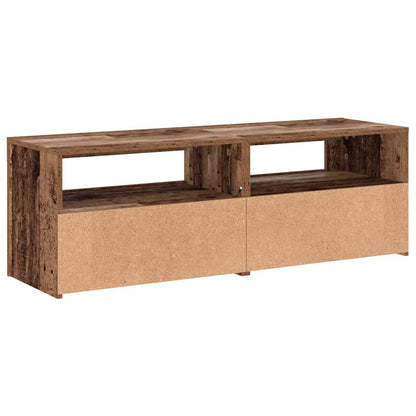 Meuble TV vidaXL avec LED aspect bois de récupération 120x35x40 cm bois d'ingénierie
