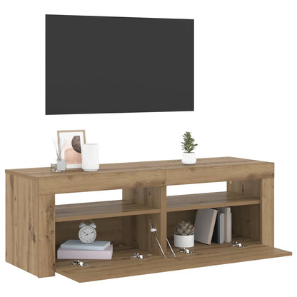 TV-Schrank mit LED Artisan-Eiche 120x35x40 cm Holzwerkstoff