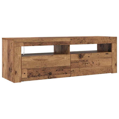 vidaXL Meuble TV avec LED aspect bois de récupération 120x35x40 cm Bois d'ingénierie
