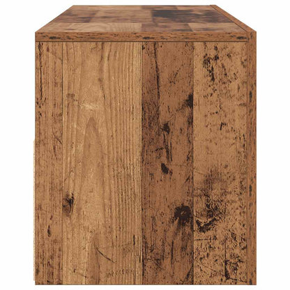 vidaXL Meuble TV avec LED aspect bois de récupération 120x35x40 cm Bois d'ingénierie