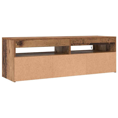 vidaXL Meuble TV avec LED aspect bois de récupération 120x35x40 cm Bois d'ingénierie