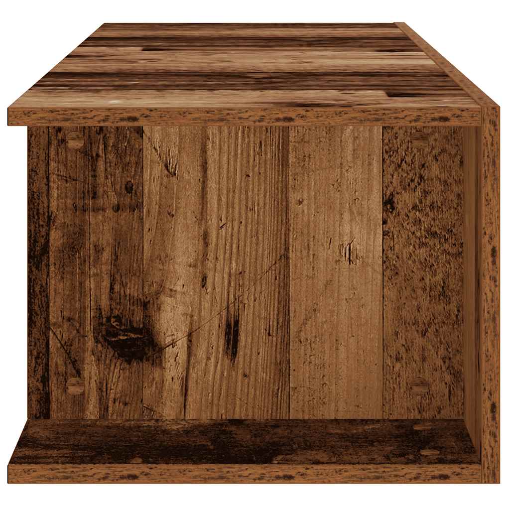 vidaXL Meuble TV avec lumières LED effet bois de récupération 135x39x30 cm