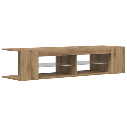 vidaXL TV-Schrank mit LED-Leuchten Artisan-Eiche 135x39x30 cm