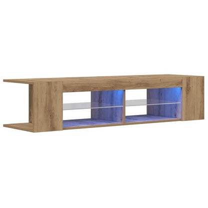 vidaXL TV-Schrank mit LED-Leuchten Artisan-Eiche 135x39x30 cm
