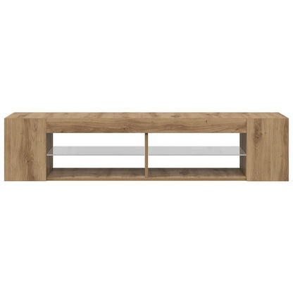 vidaXL TV-Schrank mit LED-Leuchten Artisan-Eiche 135x39x30 cm