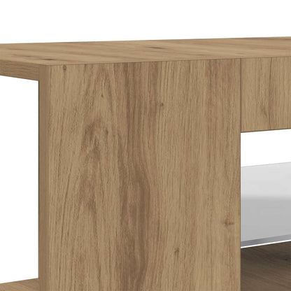 vidaXL TV-Schrank mit LED-Leuchten Artisan-Eiche 135x39x30 cm