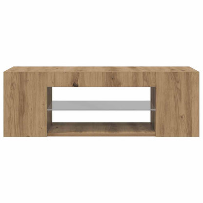 TV-Schrank mit LED-Leuchten Artisan-Eiche 90x39x30 cm
