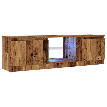 vidaXL TV-Schrank mit LED-Leuchten Altholz-Optik 120x30x36 cm