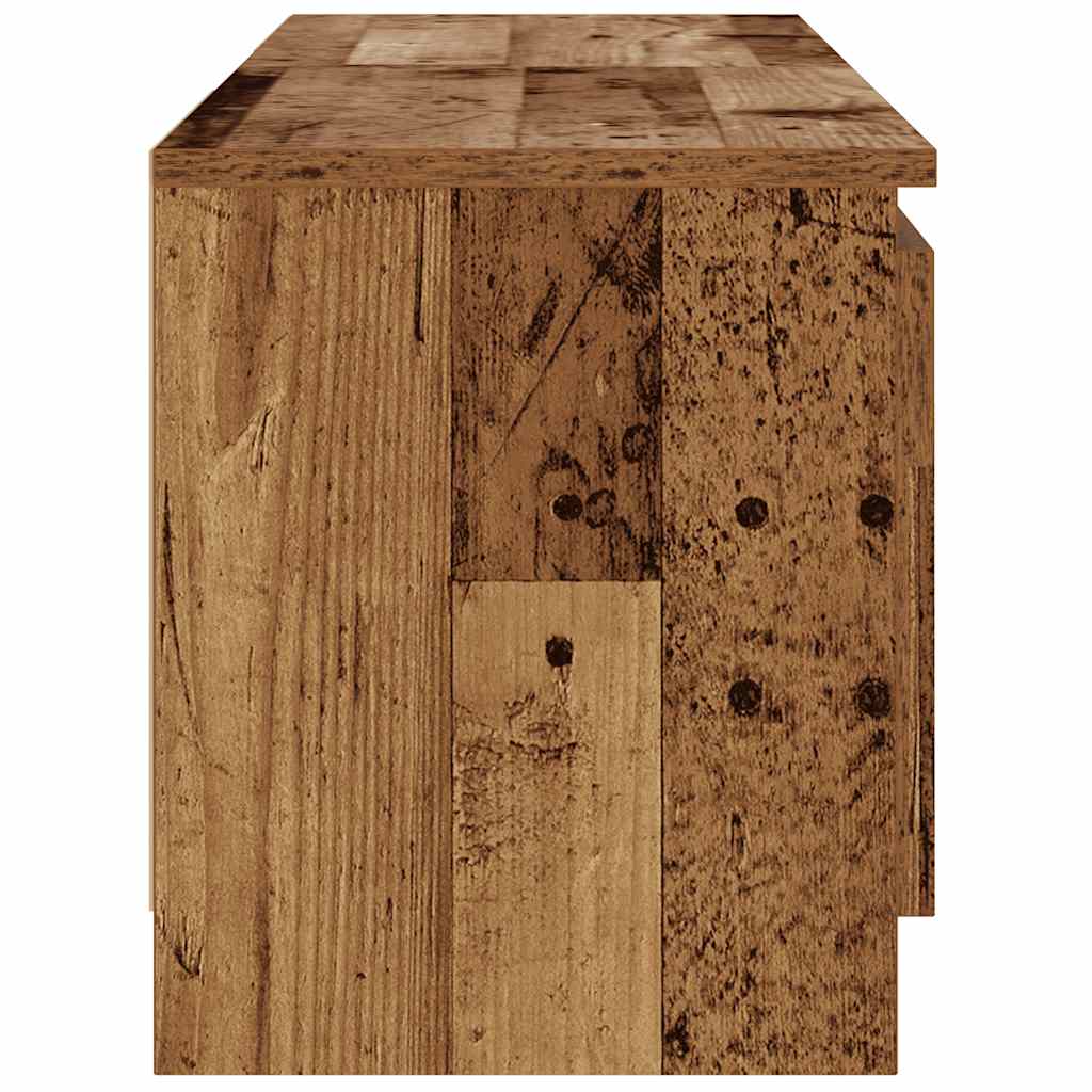 vidaXL TV-Schrank mit LED-Leuchten Altholz-Optik 120x30x36 cm