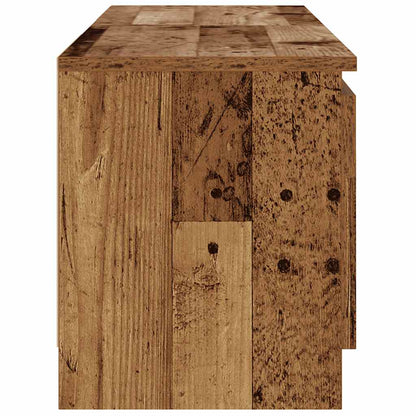vidaXL TV-Schrank mit LED-Leuchten Altholz-Optik 120x30x36 cm