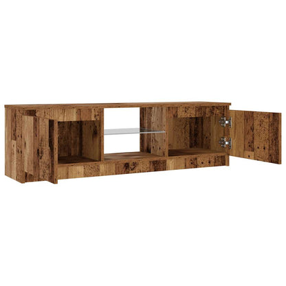 vidaXL TV-Schrank mit LED-Leuchten Altholz-Optik 120x30x36 cm