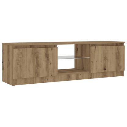 vidaXL TV-Schrank mit LED-Leuchten Artisan-Eiche 120x30x36 cm