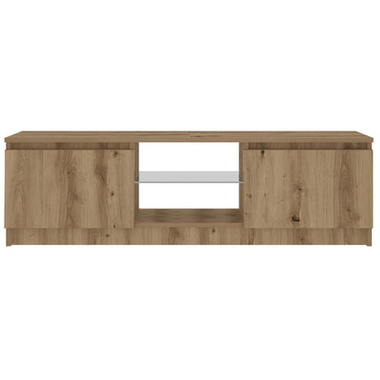 vidaXL TV-Schrank mit LED-Leuchten Artisan-Eiche 120x30x36 cm