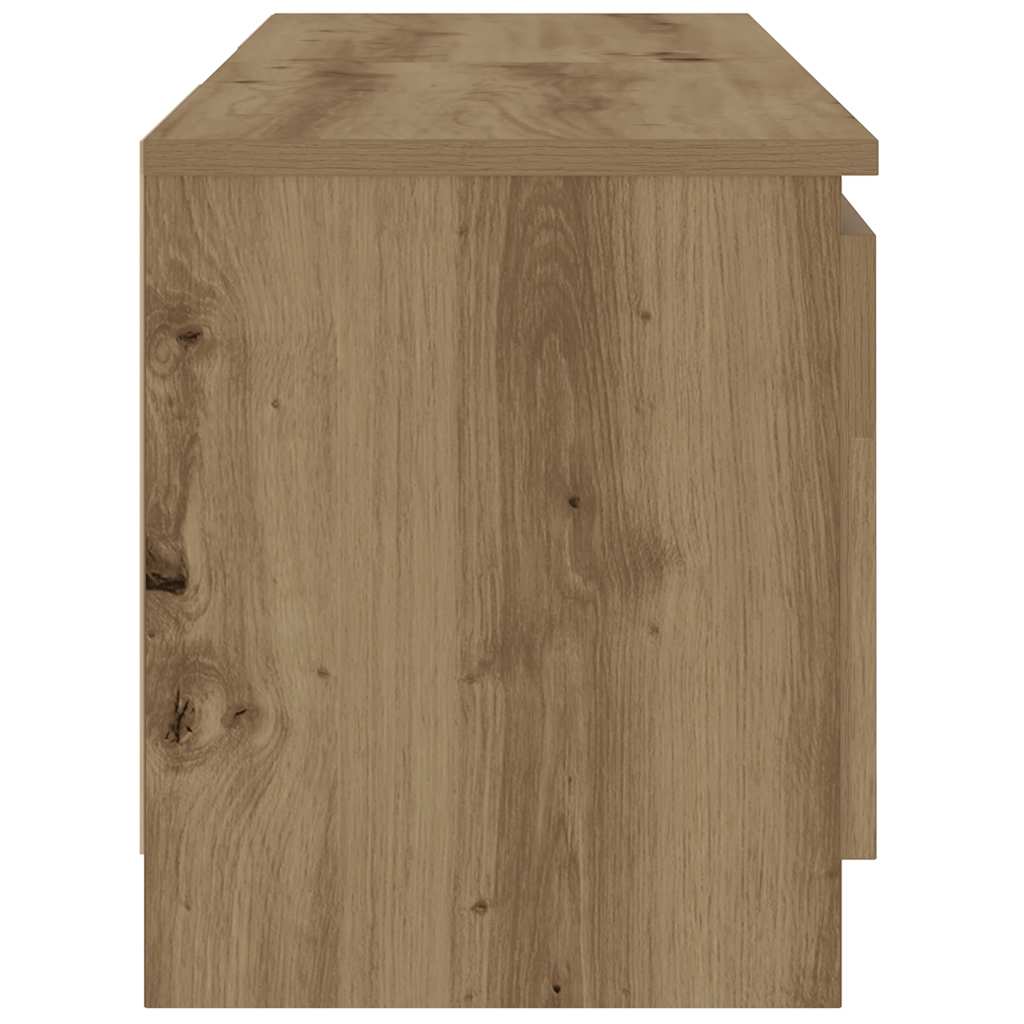 vidaXL TV-Schrank mit LED-Leuchten Artisan-Eiche 120x30x36 cm