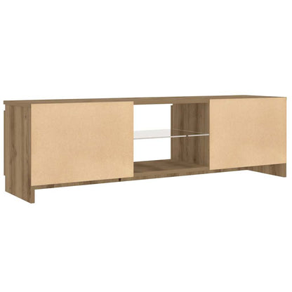 vidaXL TV-Schrank mit LED-Leuchten Artisan-Eiche 120x30x36 cm