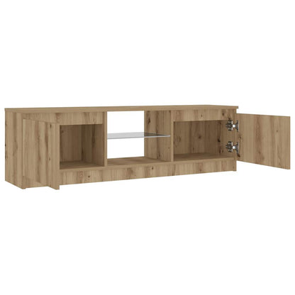 vidaXL TV-Schrank mit LED-Leuchten Artisan-Eiche 120x30x36 cm