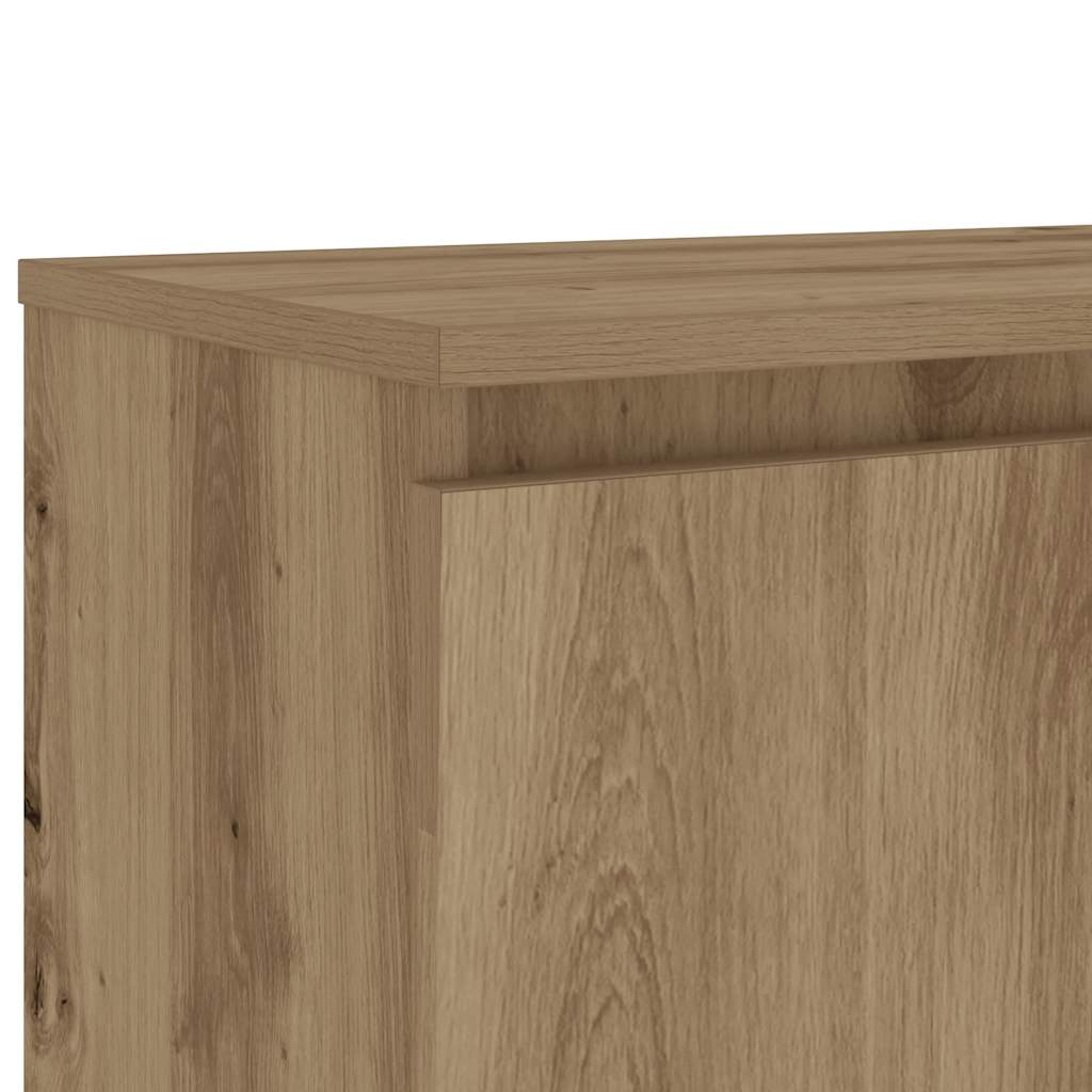 vidaXL TV-Schrank mit LED-Leuchten Artisan-Eiche 120x30x36 cm