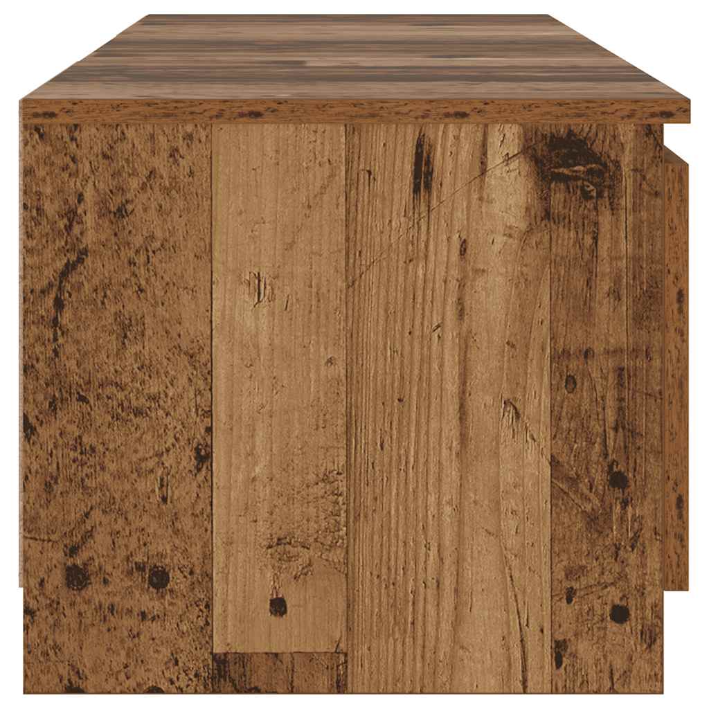 Meuble TV vidaXL avec lumières LED aspect bois de récupération 140x40x36 cm
