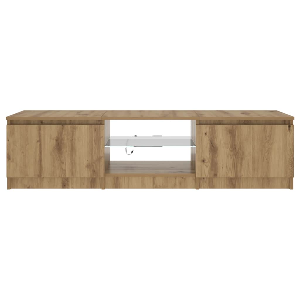 TV-Schrank mit LED-Leuchten Artisan-Eiche 140x40x36 cm