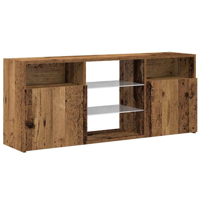 vidaXL TV-Schrank mit LED-Leuchten Altholz-Optik 120x30x50 cm