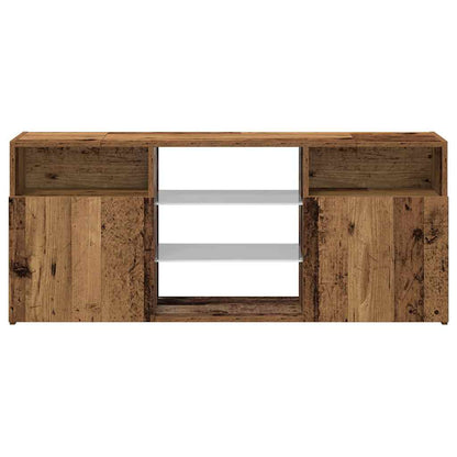 vidaXL TV-Schrank mit LED-Leuchten Altholz-Optik 120x30x50 cm