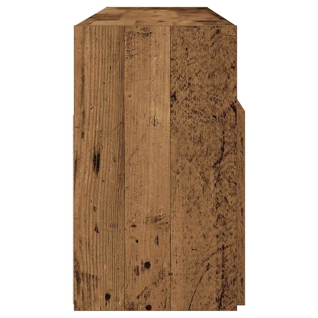 vidaXL TV-Schrank mit LED-Leuchten Altholz-Optik 120x30x50 cm