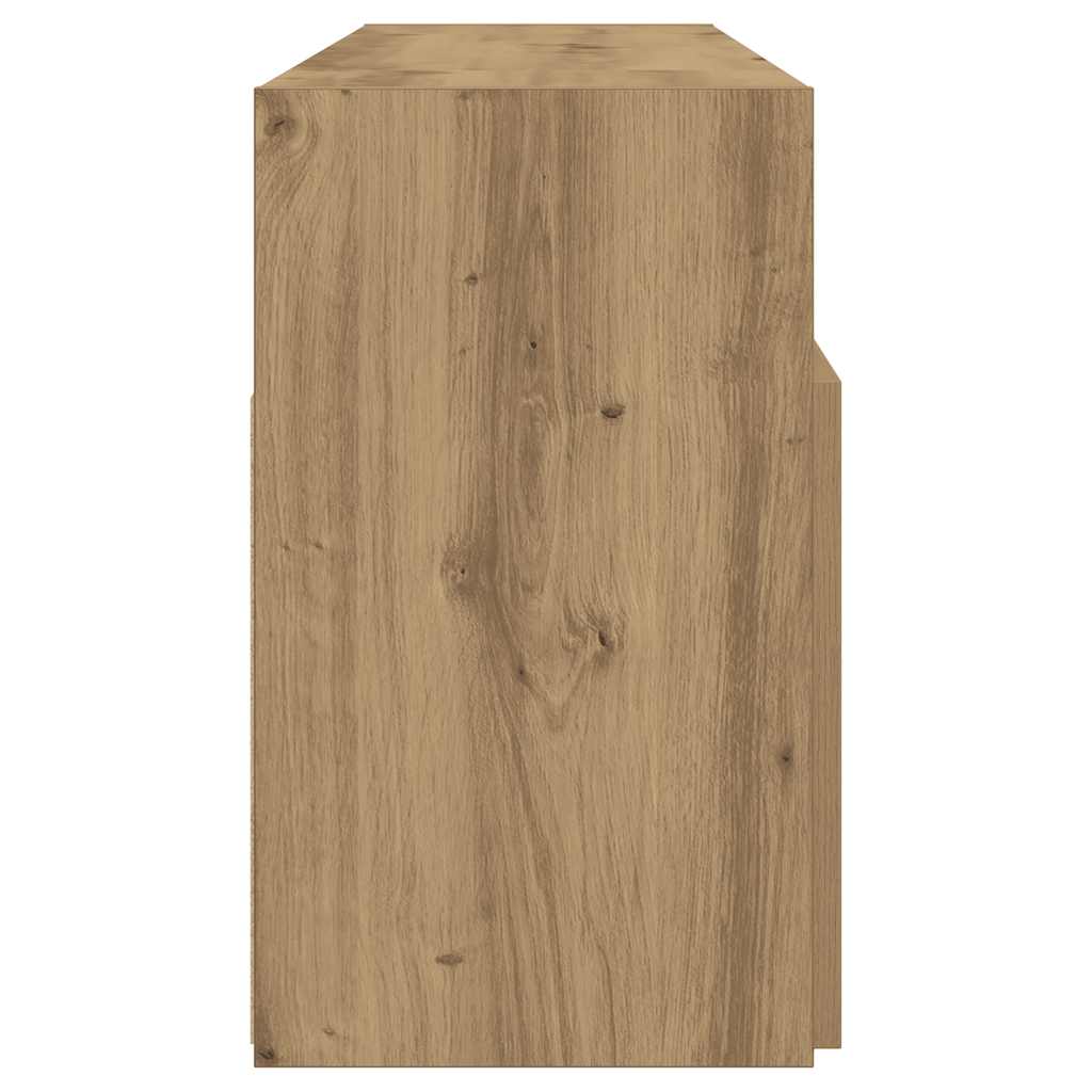 Meuble TV vidaXL avec lumières LED chêne artisan 120x30x50 cm