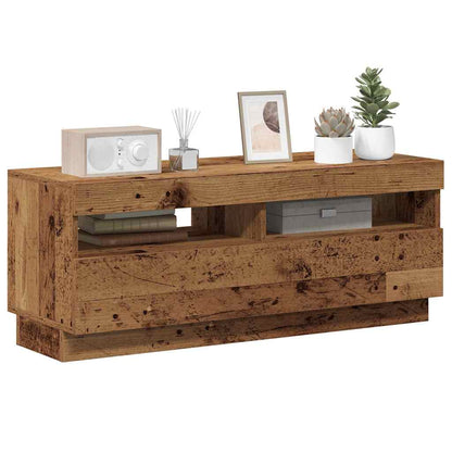 vidaXL TV-Schrank mit LED-Leuchten Altholz-Optik 100x35x40 cm