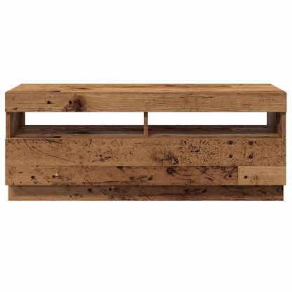 vidaXL TV-Schrank mit LED-Leuchten Altholz-Optik 100x35x40 cm