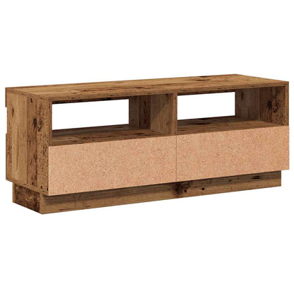 vidaXL TV-Schrank mit LED-Leuchten Altholz-Optik 100x35x40 cm