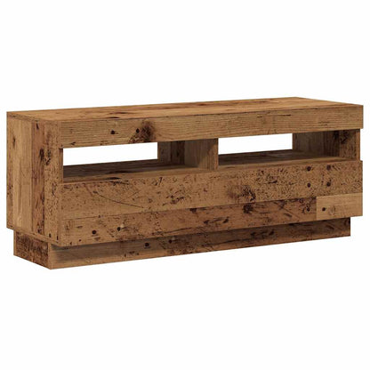 vidaXL TV-Schrank mit LED-Leuchten Altholz-Optik 100x35x40 cm