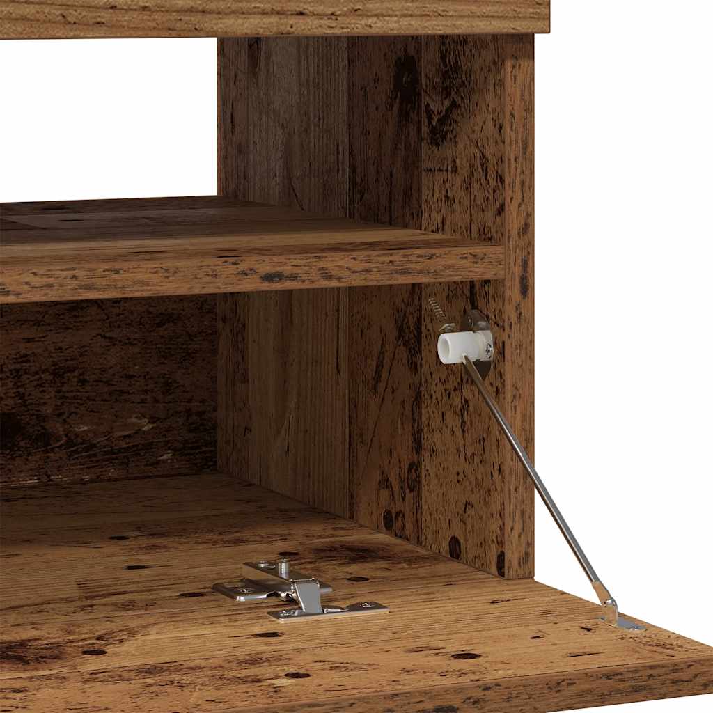 vidaXL TV-Schrank mit LED-Leuchten Altholz-Optik 100x35x40 cm