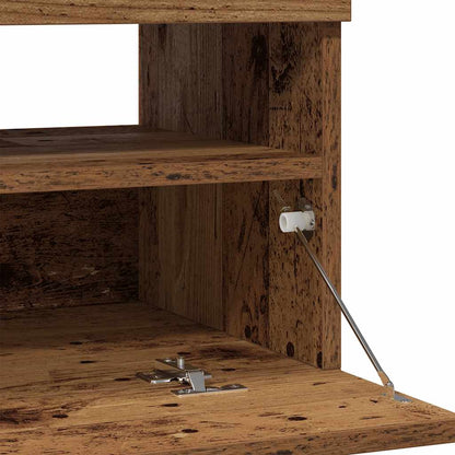vidaXL TV-Schrank mit LED-Leuchten Altholz-Optik 100x35x40 cm