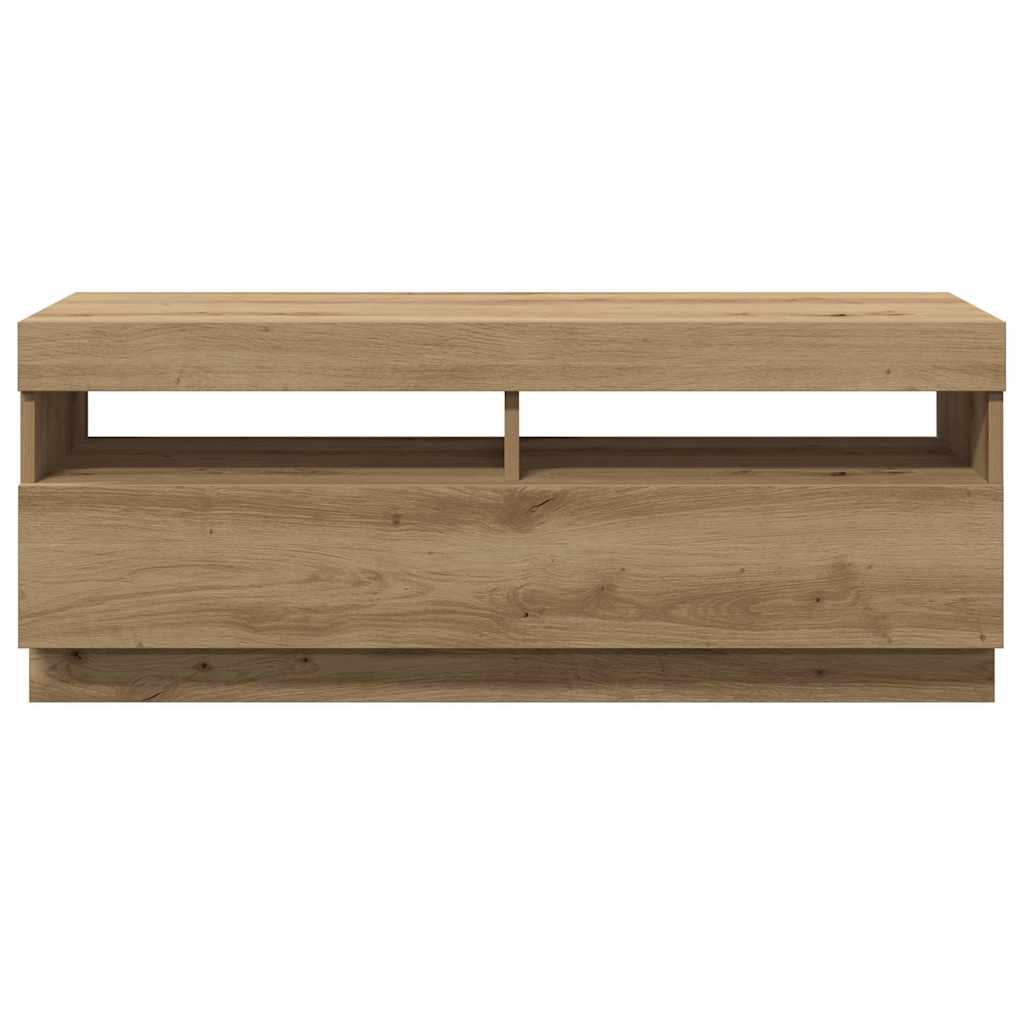 TV-Schrank mit LED-Leuchten Artisan-Eiche 100x35x40 cm