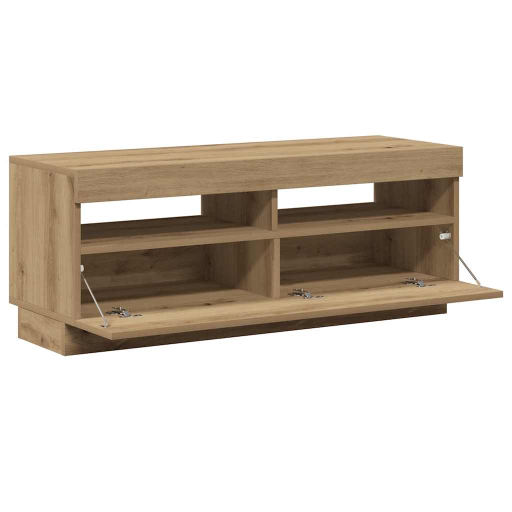TV-Schrank mit LED-Leuchten Artisan-Eiche 100x35x40 cm