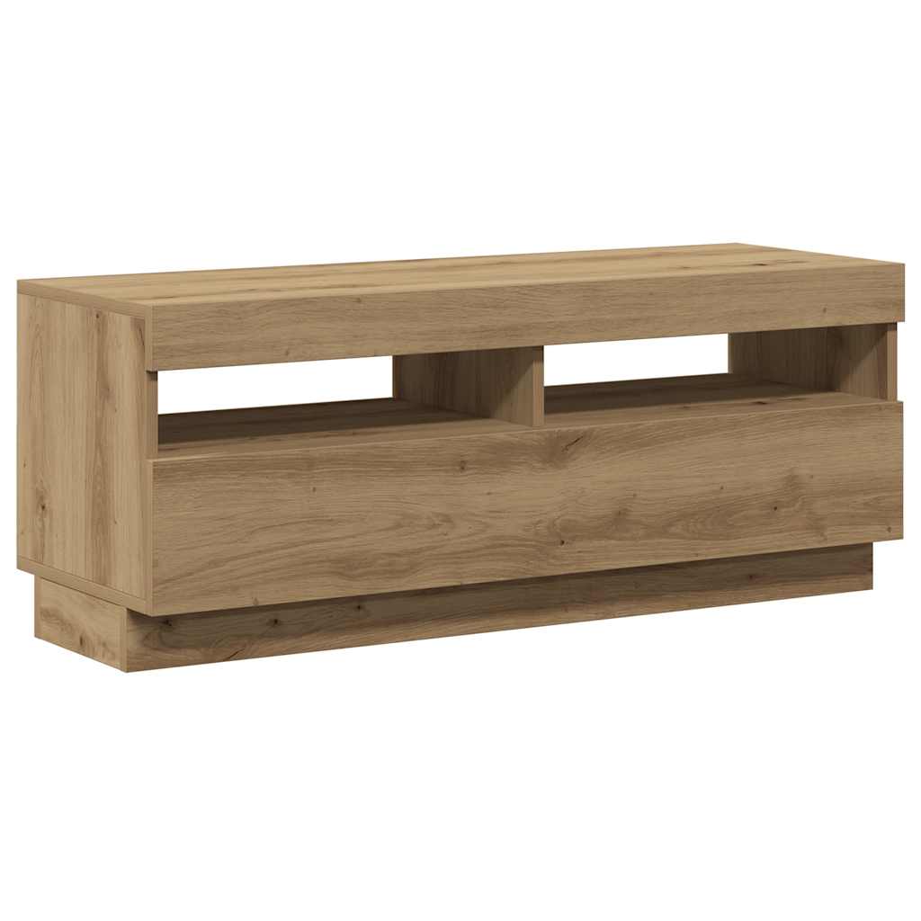 TV-Schrank mit LED-Leuchten Artisan-Eiche 100x35x40 cm