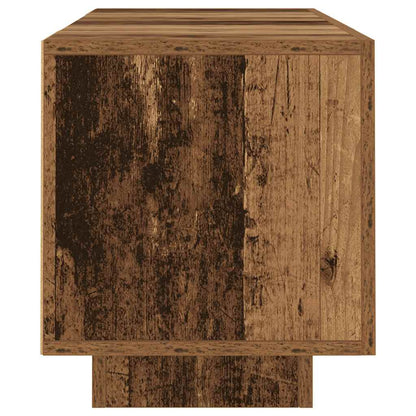 TV-Schrank mit LED-Leuchten Altholz-Optik 160x35x40 cm